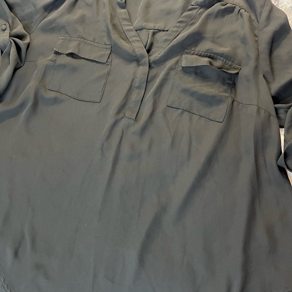 Torrid Women's Harper Georgette Pullover 3/4 Sleeve Blouse Black Plus Size 2 - Picture 3 of 9